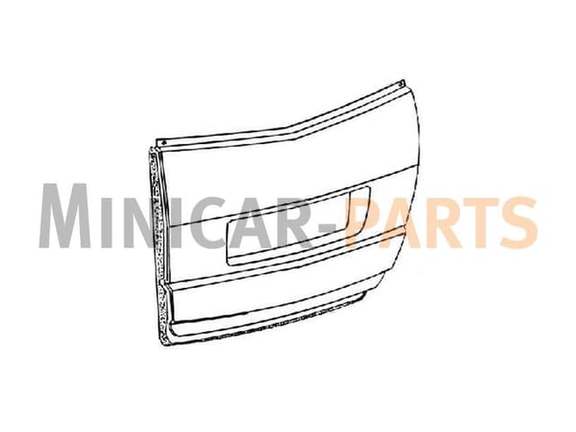 Tailgate outer panel Aixam 2008-2010