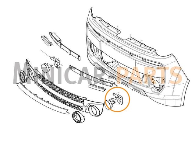 Front left fog lamp bracket Microcar MGO4 / Dué 3