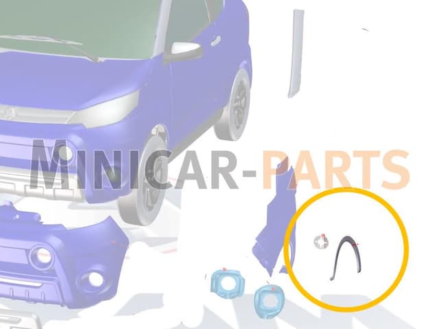 Sideskirt frontfender right Aixam Vision Crossline