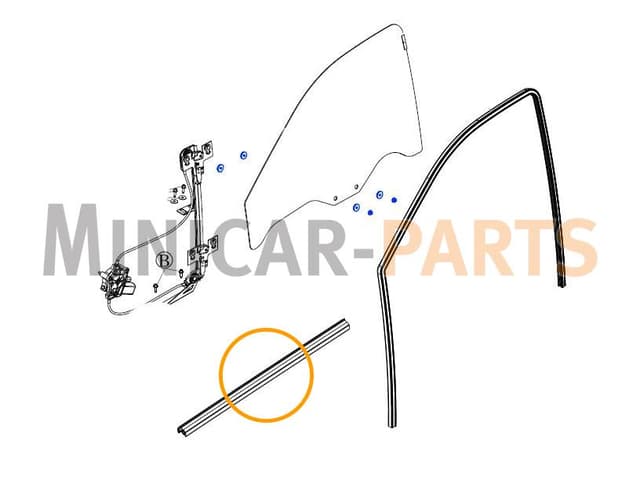 Seal door window Ligier