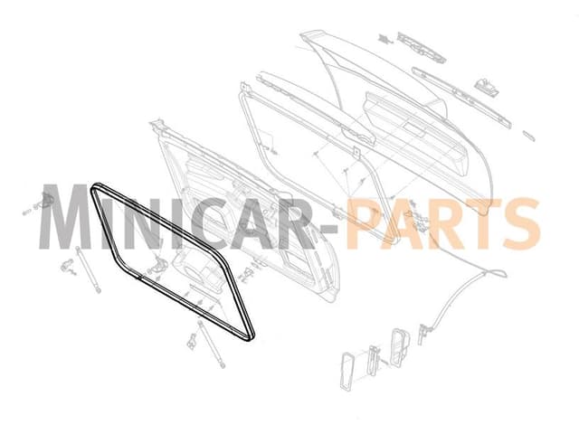 Tailgate seal Ligier JS50 / JS50L