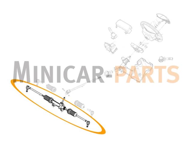 Steering rack Ligier IXO / JS50 / JS50L Ph1