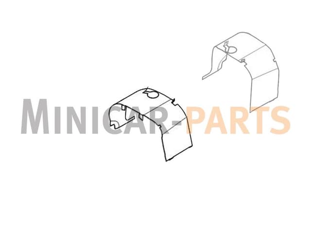 Inner fender / mudguard front right Microcar MGO1 / MGO2 / Ligier JSRC