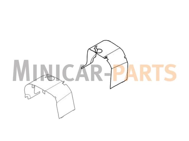 Inner fender / mudguard front left Microcar MGO1 / MGO2 / Ligier JSRC